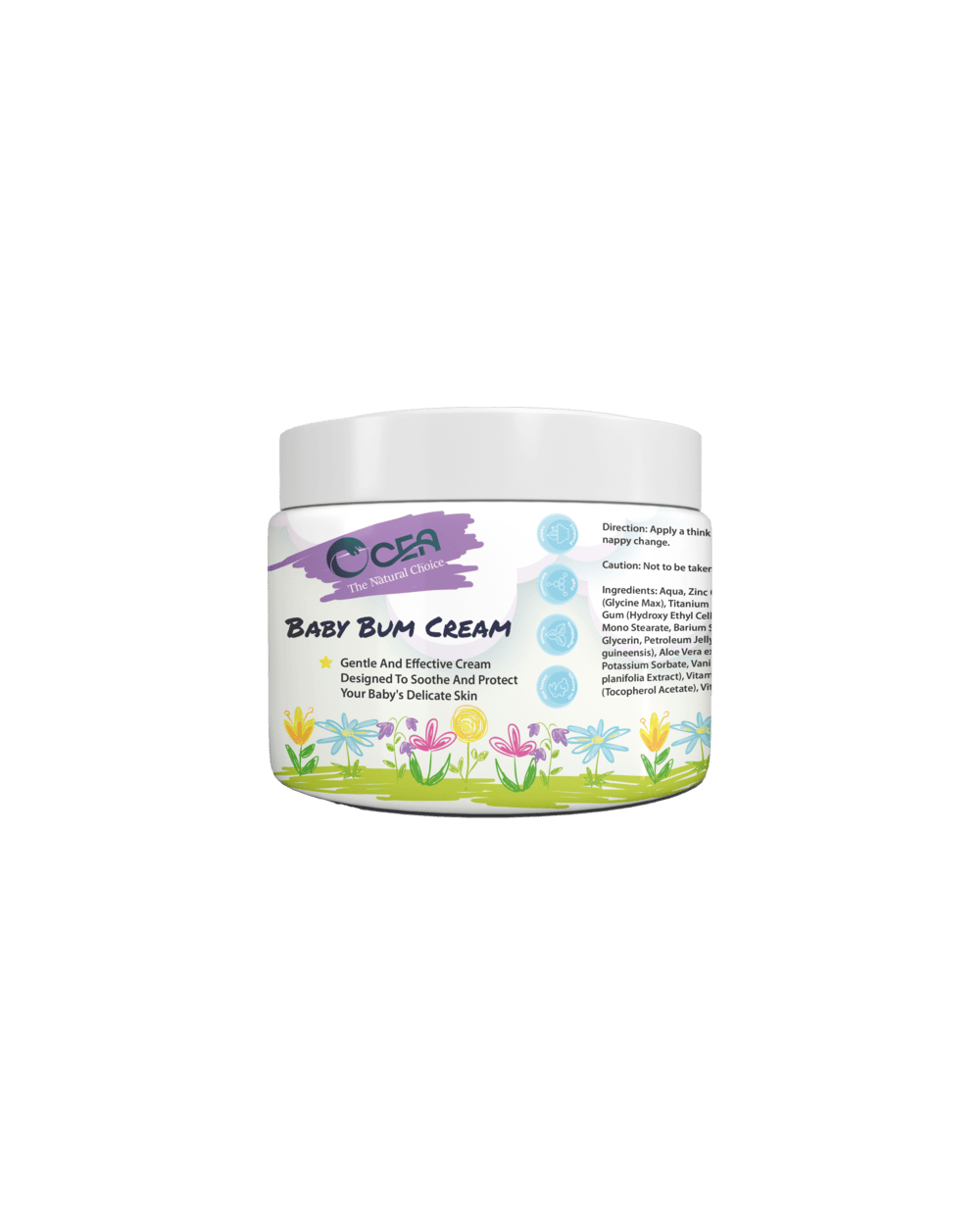 Ocea Baby Bum Cream 250ml Tub