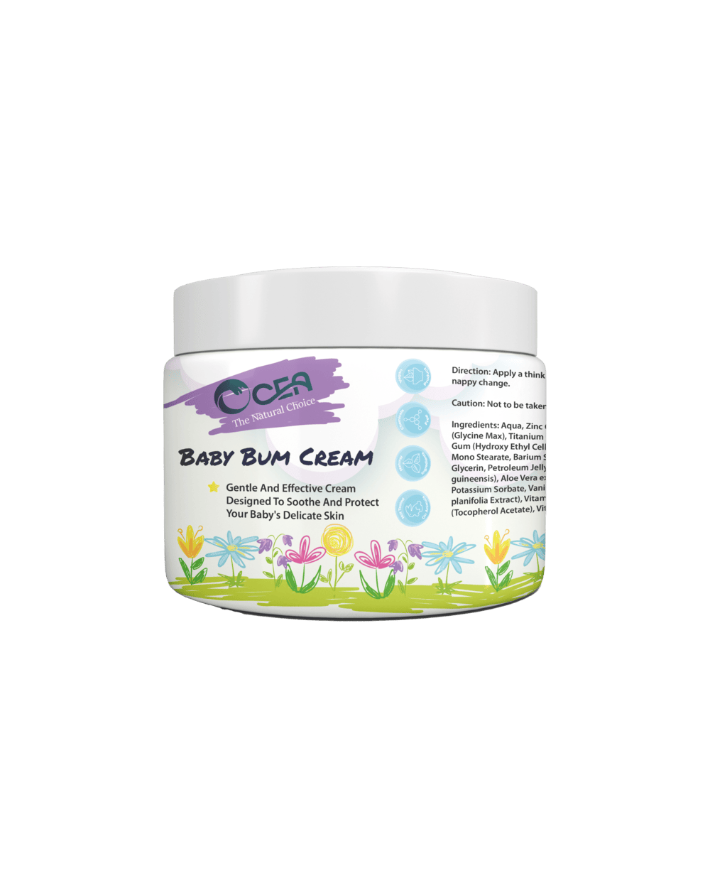Ocea Baby Bum Cream 500ml Tub