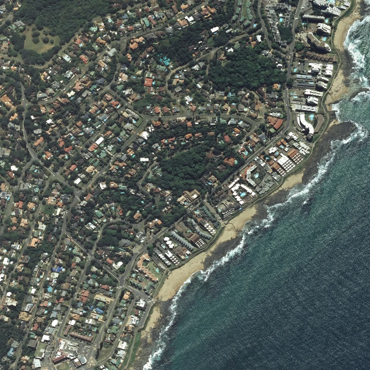 Crayonised aerial map of Ballito