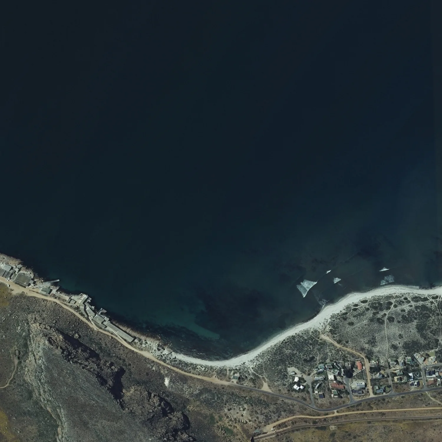 Crayonised aerial map of Elands Bay