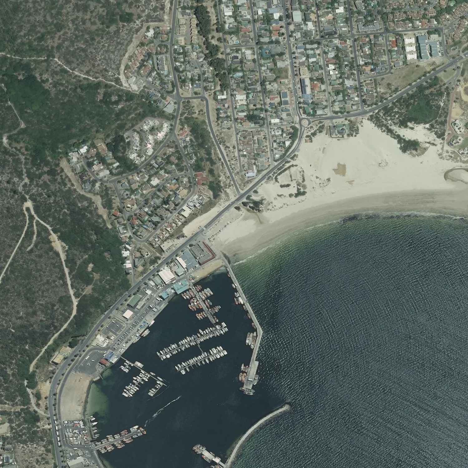 Crayonised aerial map of Hout Bay