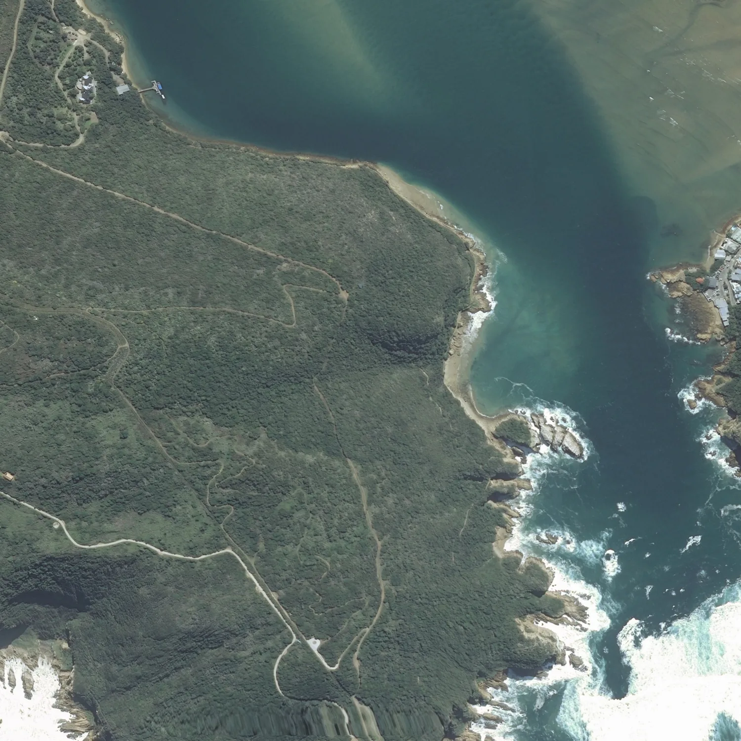 Crayonised aerial map of Knysna