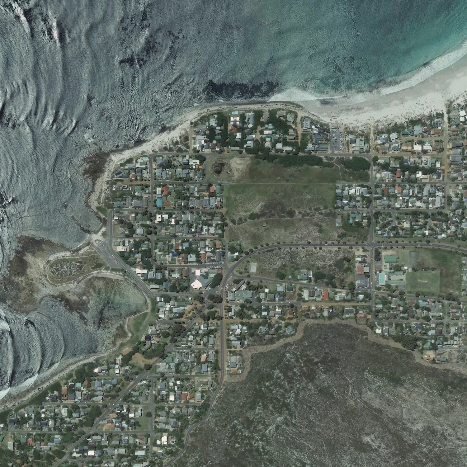 Crayonised aerial map of Kommetjie