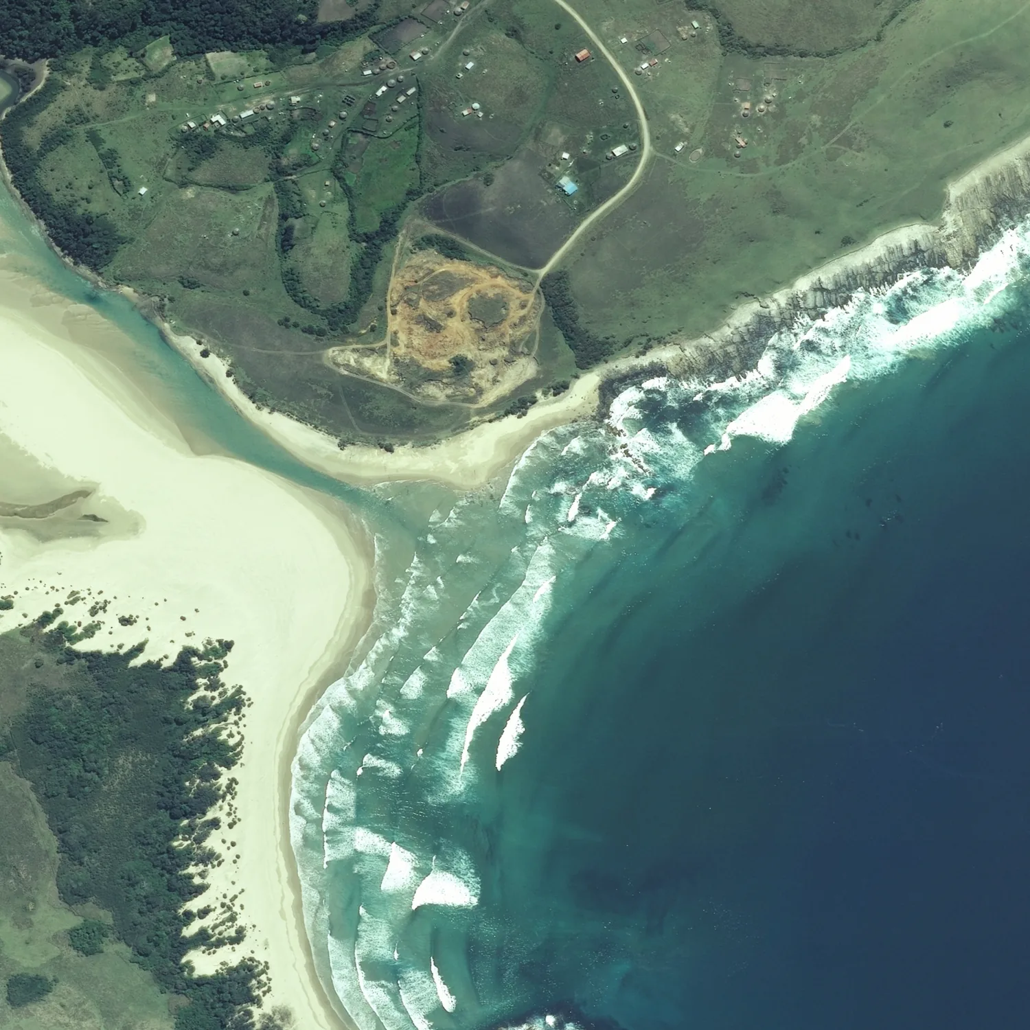Crayonised aerial map of Mdumbi