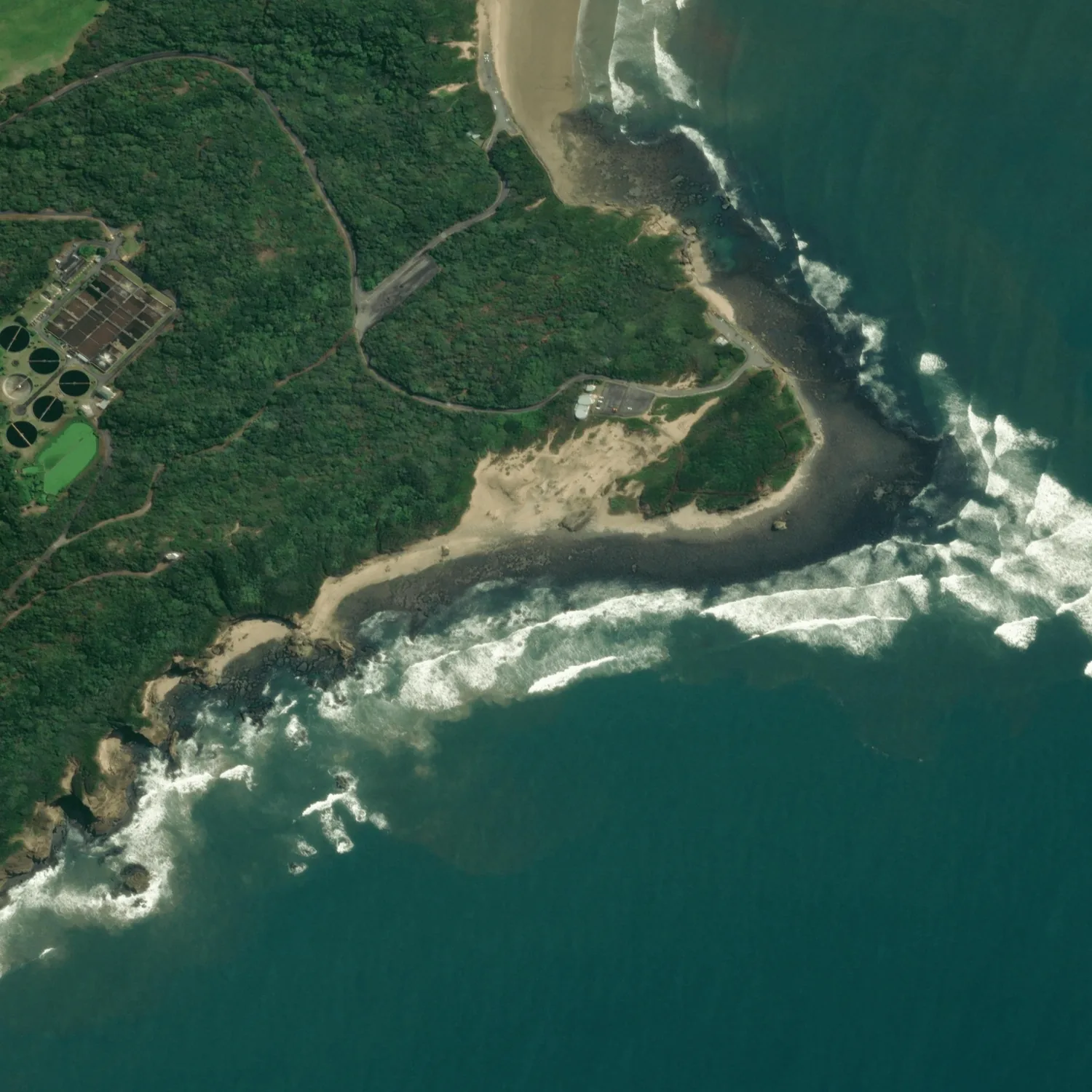 Crayonised aerial map of Nahoon Reef