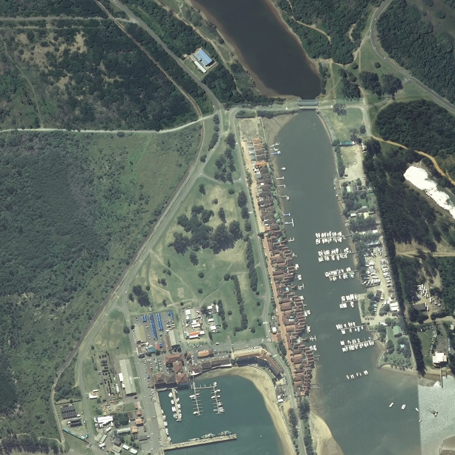 Crayonised aerial map of Richards Bay