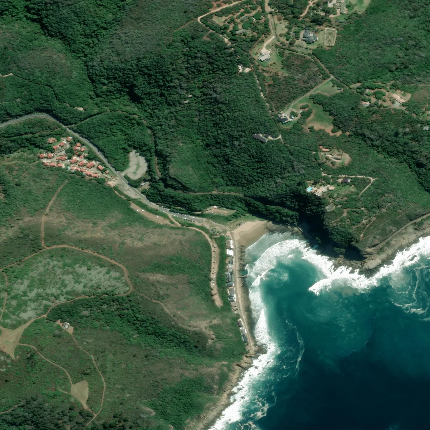 Crayonised aerial map of Victoria Bay