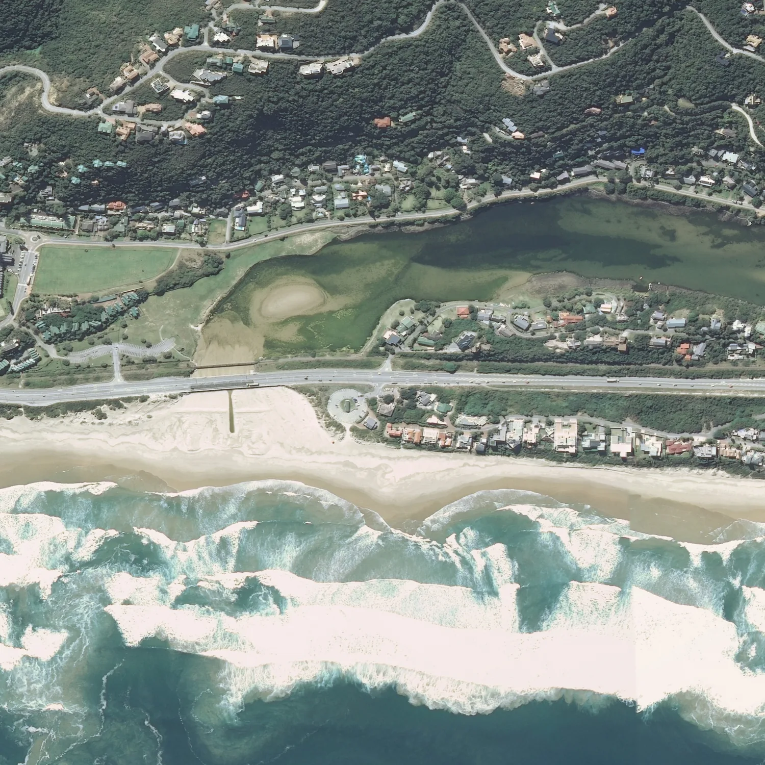 Crayonised aerial map of Wilderness