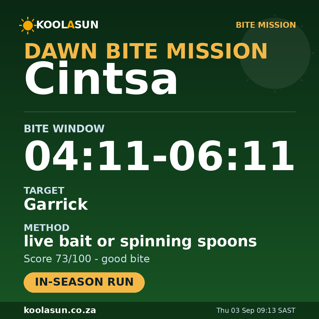 Cintsa bite mission card