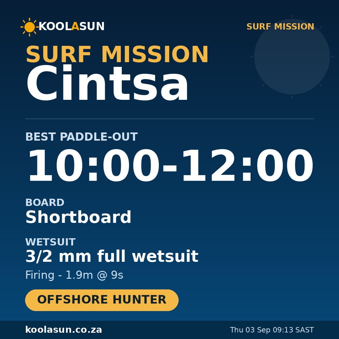 Cintsa surf mission card