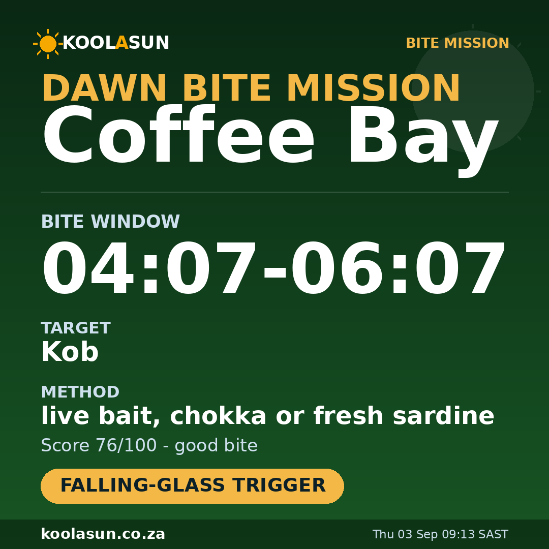 Coffee Bay bite mission card