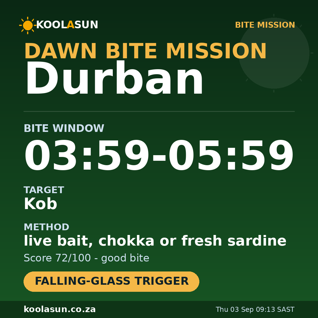 Durban bite mission card