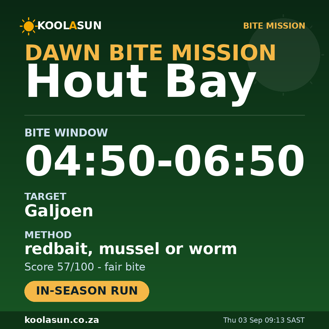 Hout Bay bite mission card
