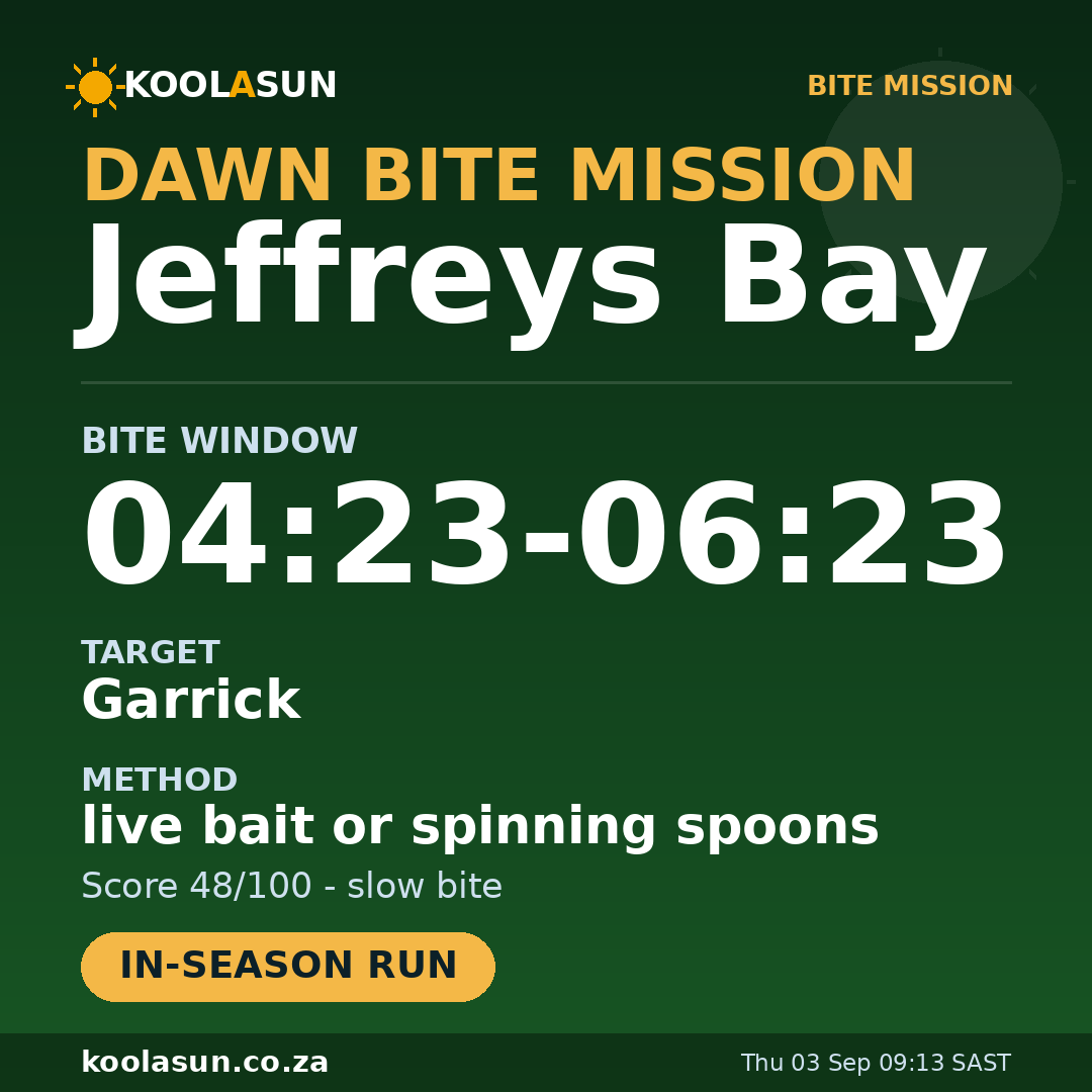 Jeffreys Bay bite mission card