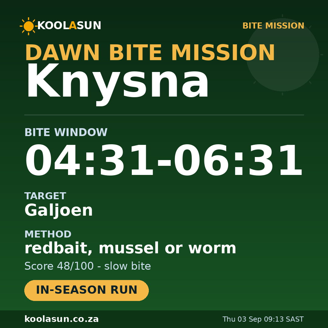 Knysna bite mission card