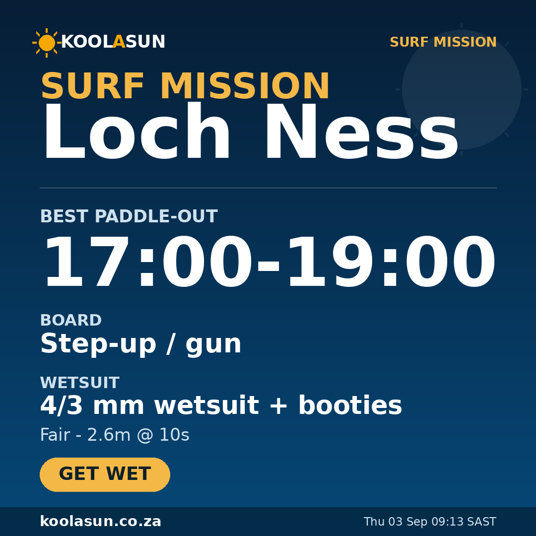 Loch Ness surf mission card