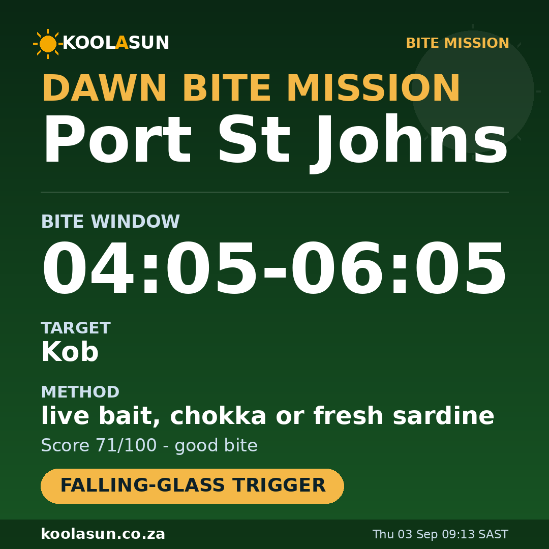 Port St Johns bite mission card