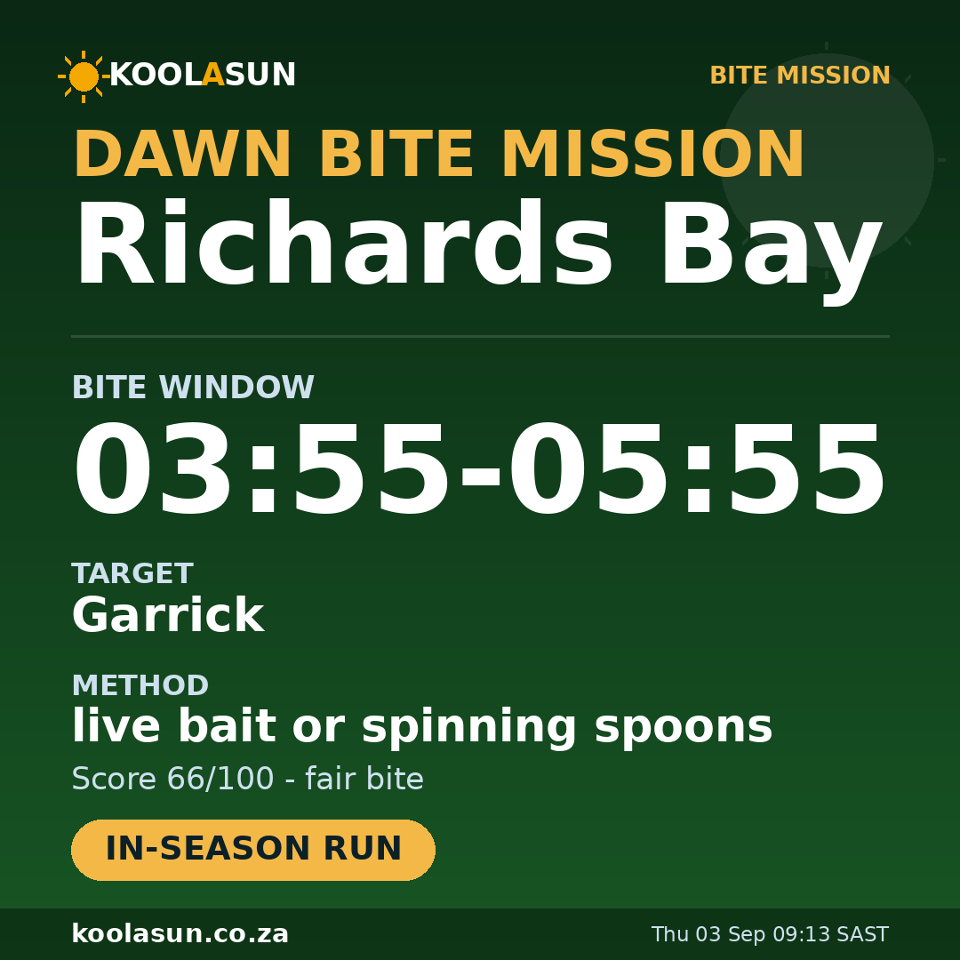 Richards Bay bite mission card