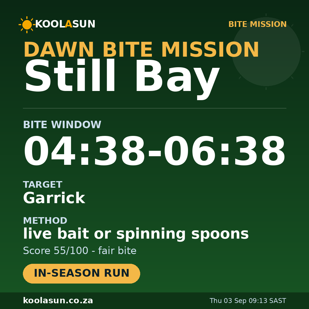 Still Bay bite mission card