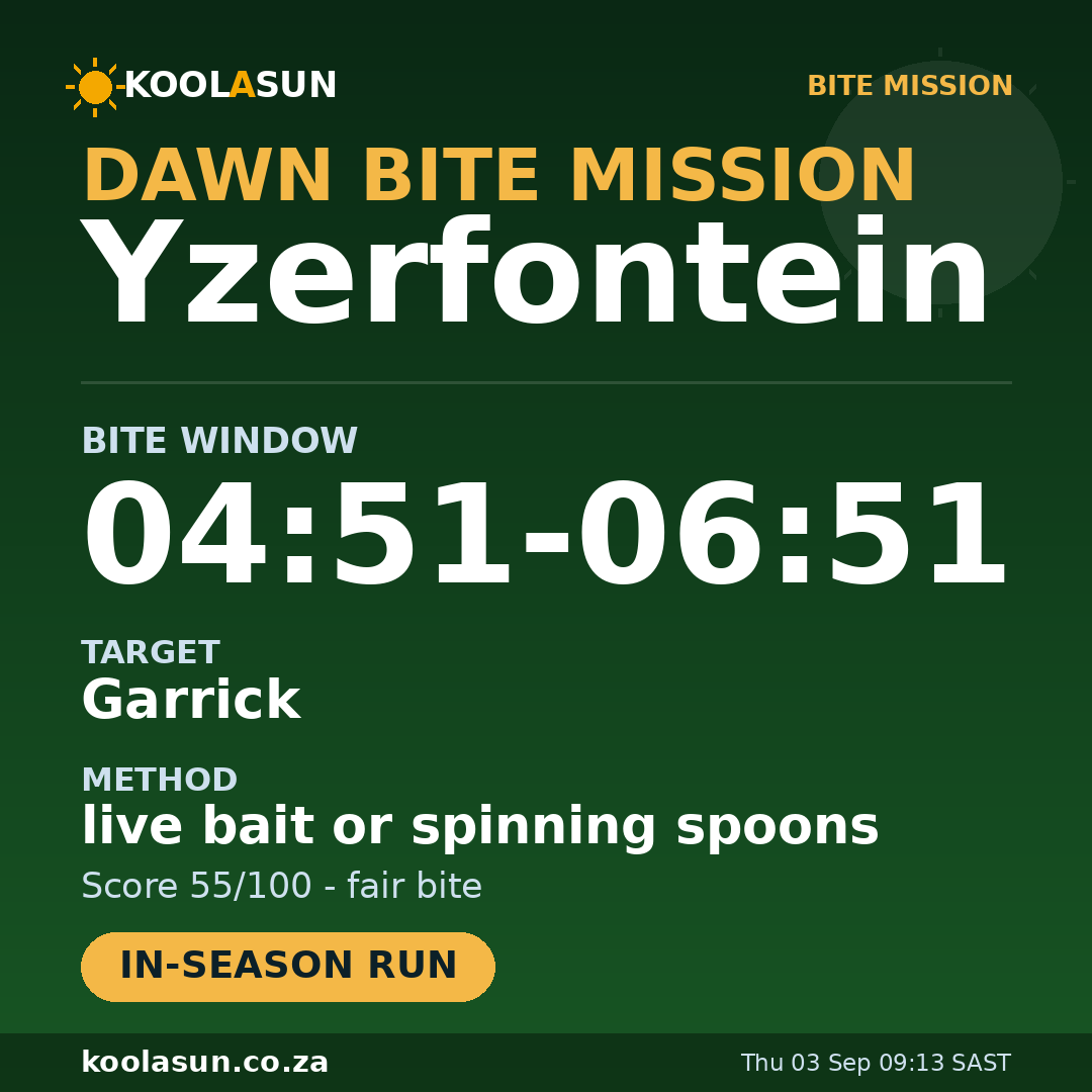 Yzerfontein bite mission card